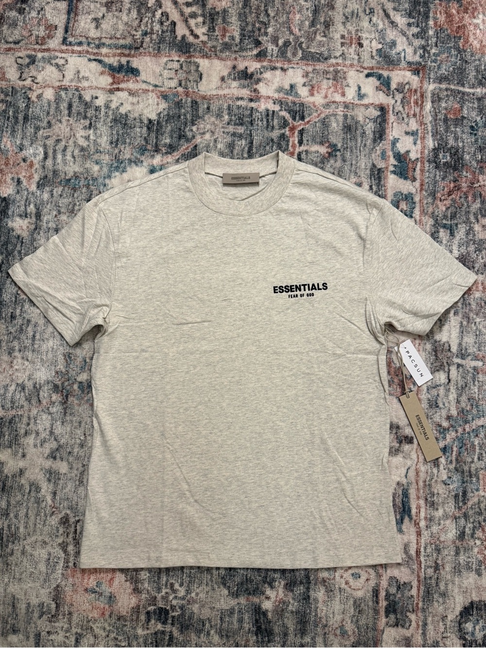 ESSENTIALS Fear of God Men's Tee in Light Heather Gray - Picture 7 of 8